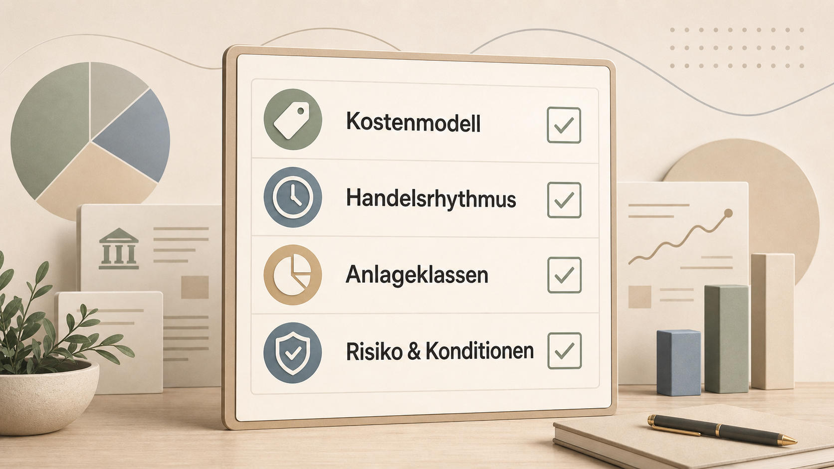 Redaktionelle Illustration zu Scalable Capital Test: Kostenmodelle, Funktionen und Grenzen verständlich eingeordnet